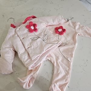 Baby girl jacket and onesie